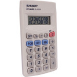 Sharp  Calculator, 8-Digit, 2-4/5"Wx4-3/5"Dx7/10"H, Gray/Blue