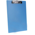 Saunders  Plastic Clipboards,w/Spring Clips,1/2" Cap.,Letter,Ice Blue