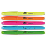 Integra  Highlighter,Pen Style,Chisel Tip,5/ST,Fluorescent AST