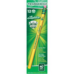Dixon Ticonderoga Company  Laddie Pencil, No. 2 Soft, With Eraser, Yellow, 12ea/DZ