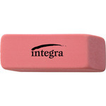 Integra  Pencil Eraser, Beveled End, Medium, 4/5"x2"x2/5", Pink
