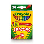 Crayola  Crayon Set, 3-5/8", Permanent/Waterproof, 16/BX, Assorted