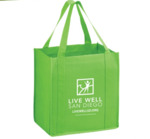 HEAVY DUTY NON-WOVEN GROCERY TOTE BAG WITH POLY BOARD INSERT